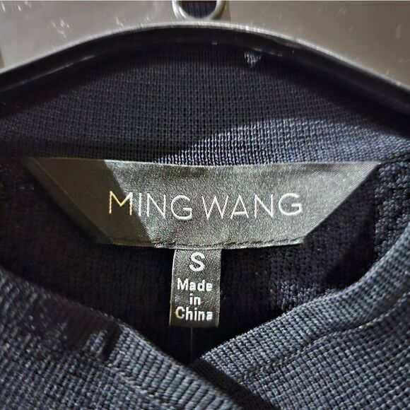 MING WANG Black Windowpane Jacket - Size  Small - Picture 5 of 9